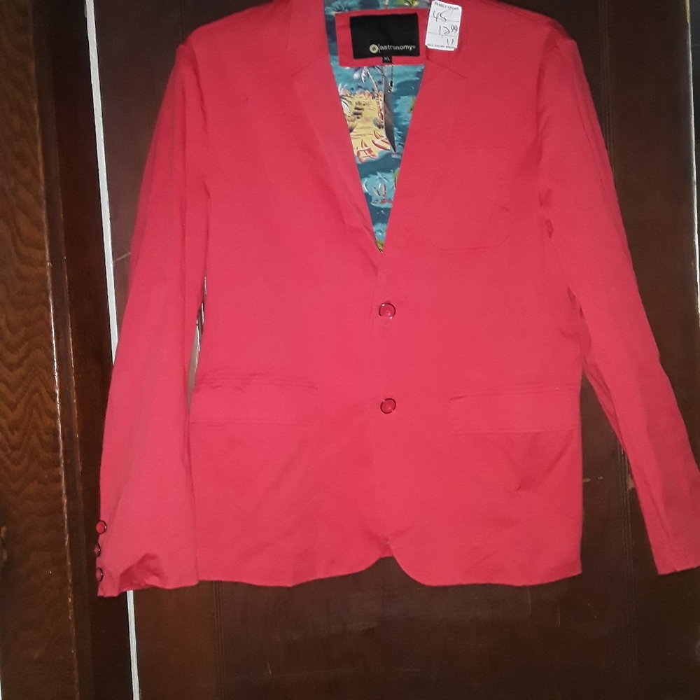 Astronomy red Suit Jacket XL New
